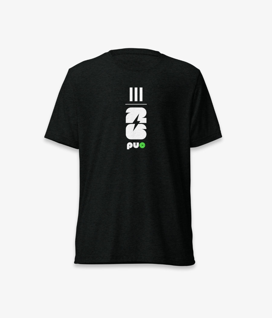 The Bolt 26 Short Sleeve Tri-Blend Tee (black)