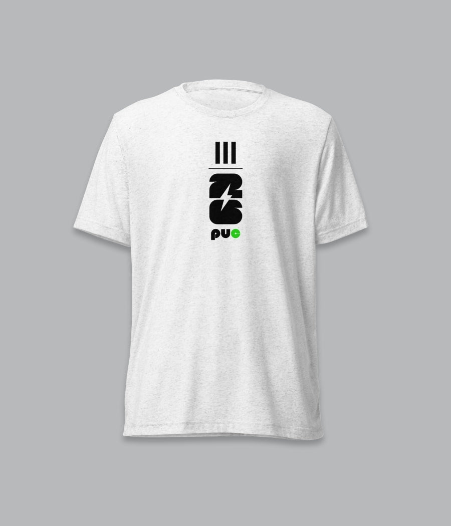 The Bolt 26 Short Sleeve Tri-Blend Tee (white)