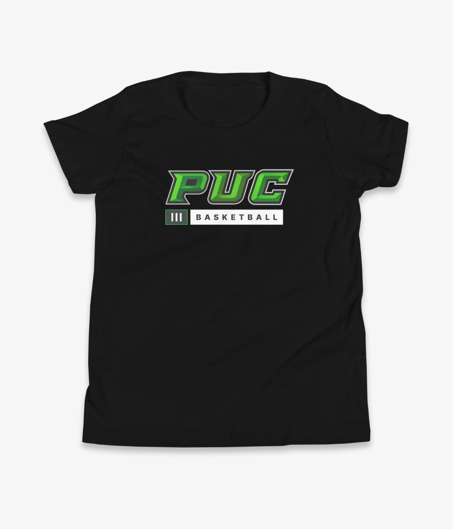 Youth PUC Basketball Short Sleeve Tee (black)