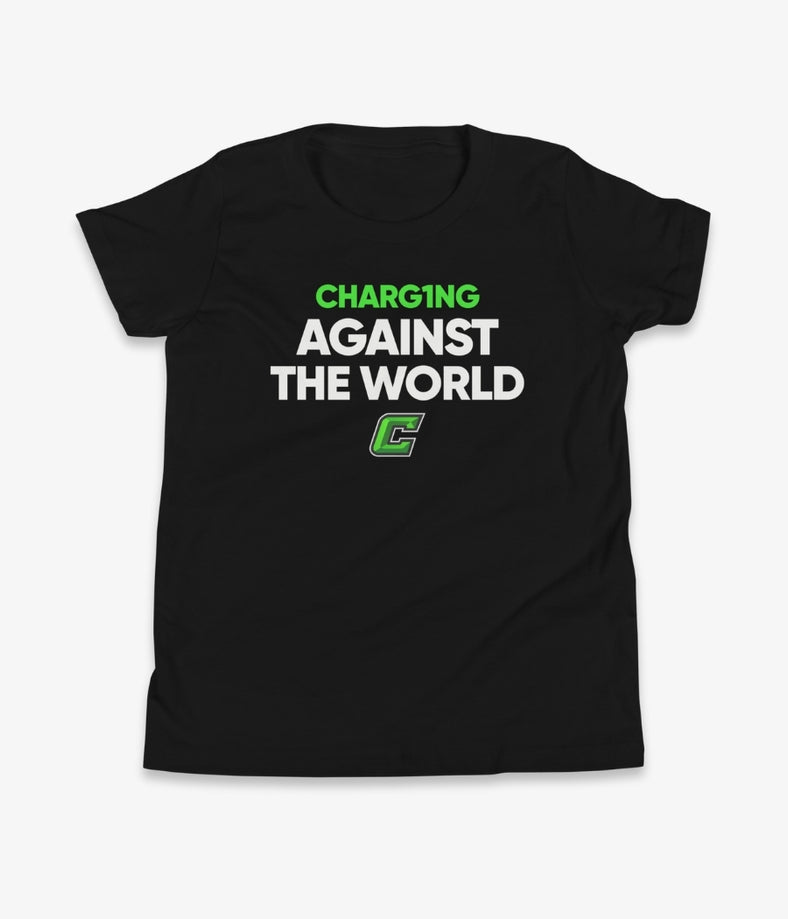 Youth CHARG1NG Against The World Short Sleeve Tee (black)