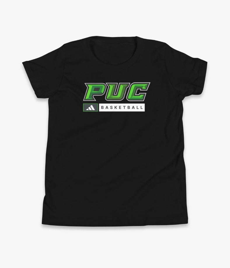 Youth PUC Basketball Short Sleeve Tee (black)